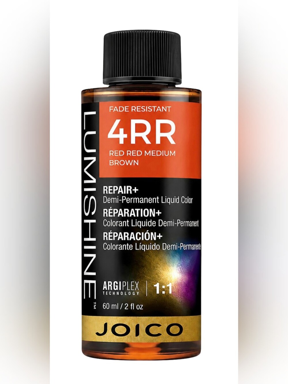 Joico Lumishine 4RR Red Medium Brown Demi-Permanent Liquid Color